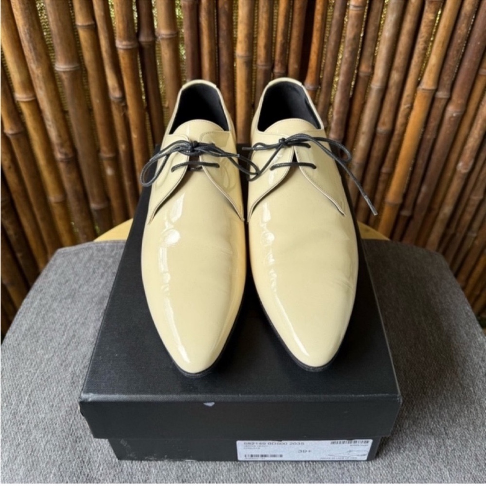 SAINT LAURENT patent leather lace up shoes - Picture 7 of 10